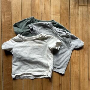 Organic cotton T-Shirt Set - White, Gray, Green